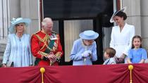 <p>Grandkids were a soft spot for the Queen and now Charles; they're seen here chatting with Louis (Prince William and Kate Middleton's youngest) on the balcony at the Queen's Jubilee.</p>