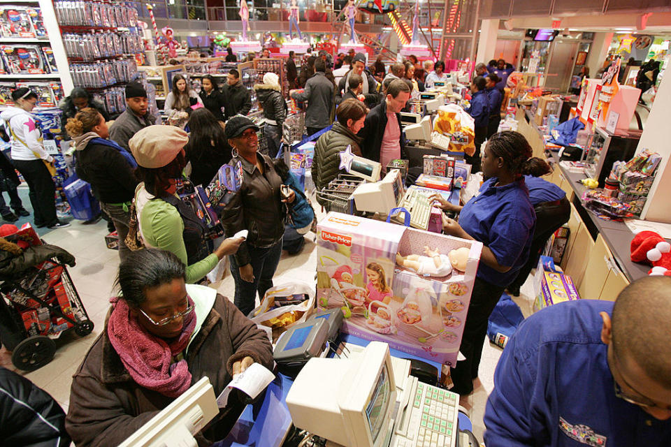 Retailers have tried to rebrand Black Friday to encourage people to visit shopping centres despite the crowds. This year, more people are expected to find the best deals safely online.  . (Photo by Hiroko Masuike/Getty Images)