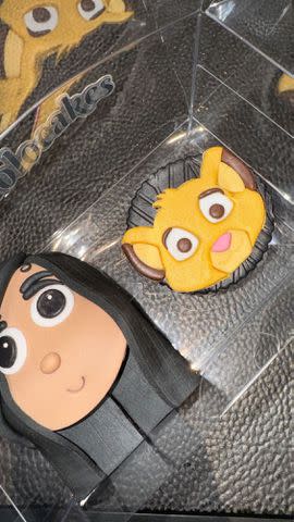 <p>Kim Kardashian/Instagram</p> Kim Kardashian posts a photo of Lion King cookies on her Instagram Stories.