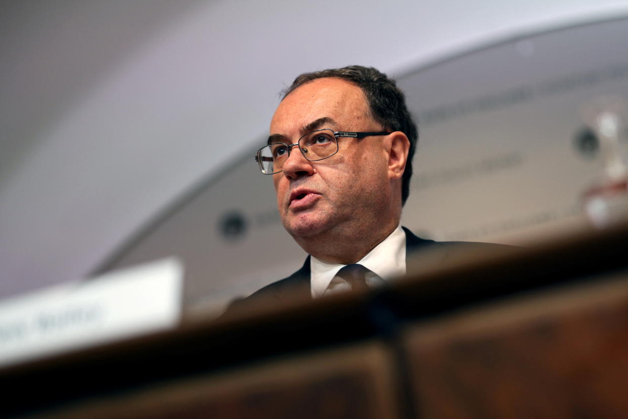 Bank of England governor Andrew Bailey