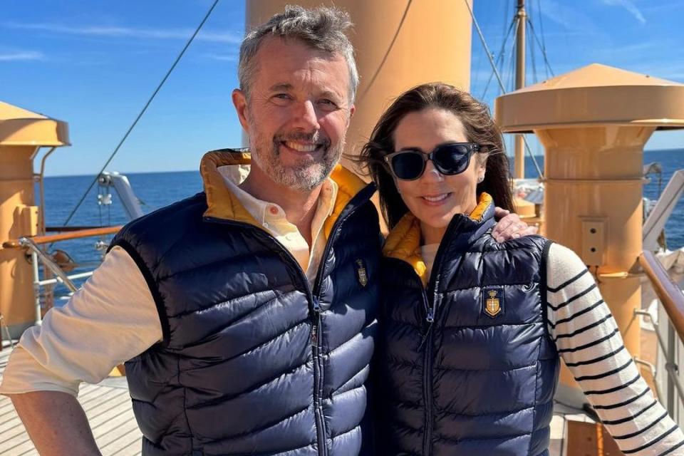 <p>DET DANSKE KONGEHUS/Instagram</p> King Frederik and Queen Mary of Denmark in a new photo the Danish Royal House released on May 14, 2024.