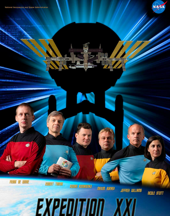 A "Star Trek"- themed NASA poster.