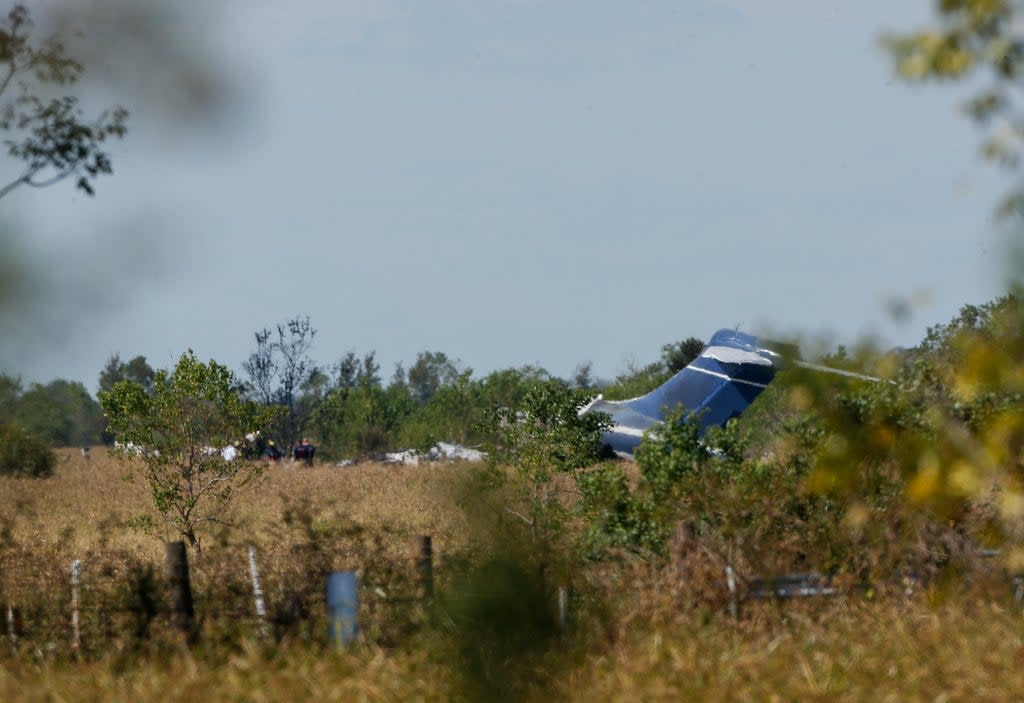 Texas Plane Fire (© 2021 Houston Chronicle)