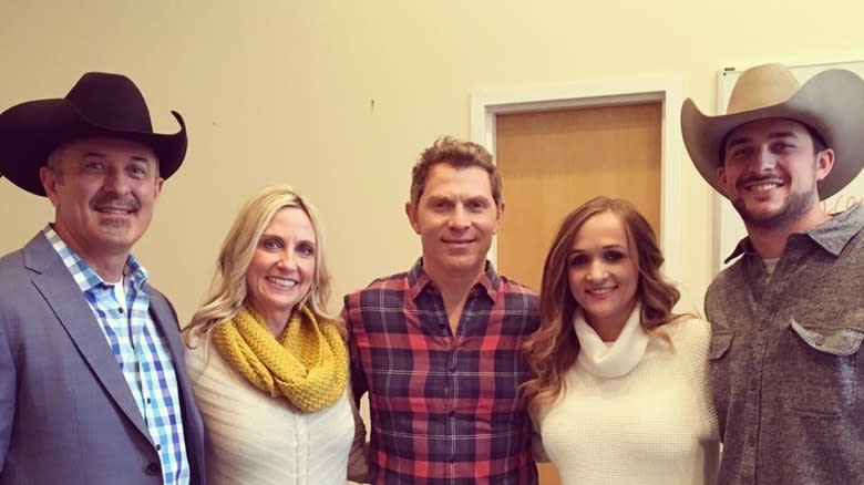 Shoults family with Bobby Flay