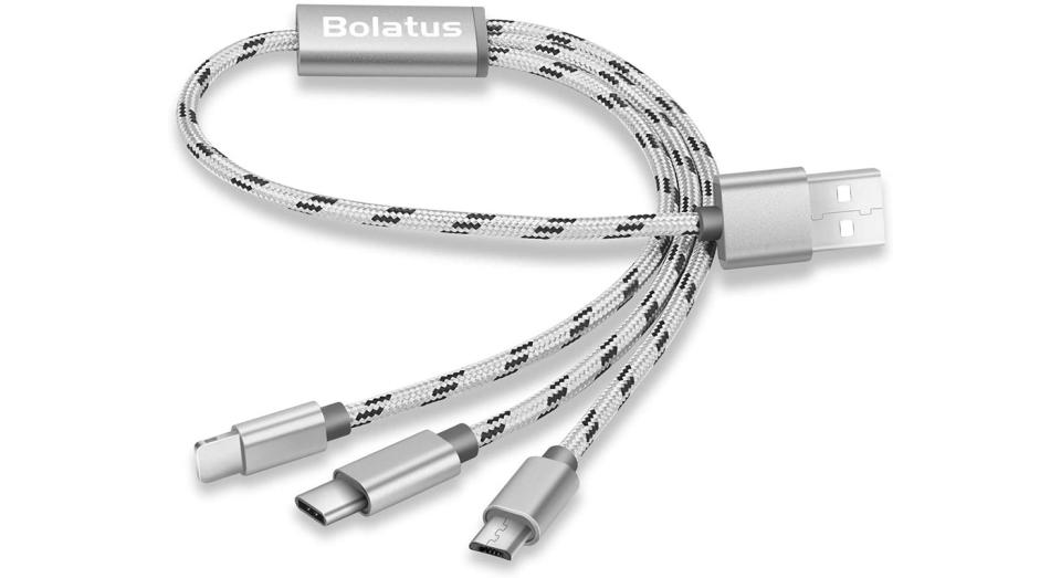Bolatus 30cm Multi Charging Cable, 3 in 1 Universal USB Charger Cord
