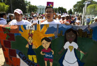 <p>Protesters chants during a rally supporting Deferred Action for Childhood Arrivals, or DACA, outside of the White House in Washington, on Tuesday, Sept. 5, 2017. (Photo: Jose Luis Magana/AP) </p>