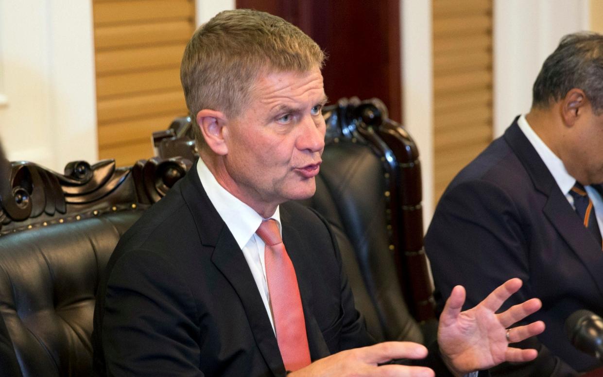 Erik Solheim, head of the UN environment programme (UNEP), pictured in North Korea in August - AP