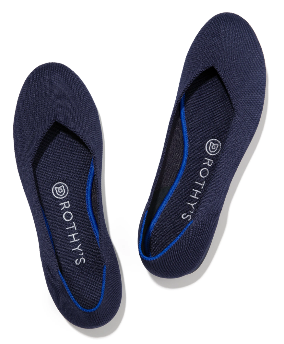 Rothy’s Roud-Toe Flats in Maritime Navy