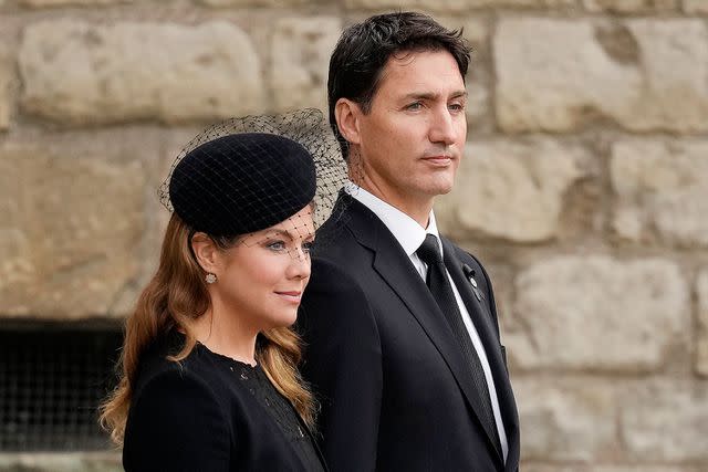 <p> Christopher Furlong/Getty</p> Sophie and Justin Trudeau