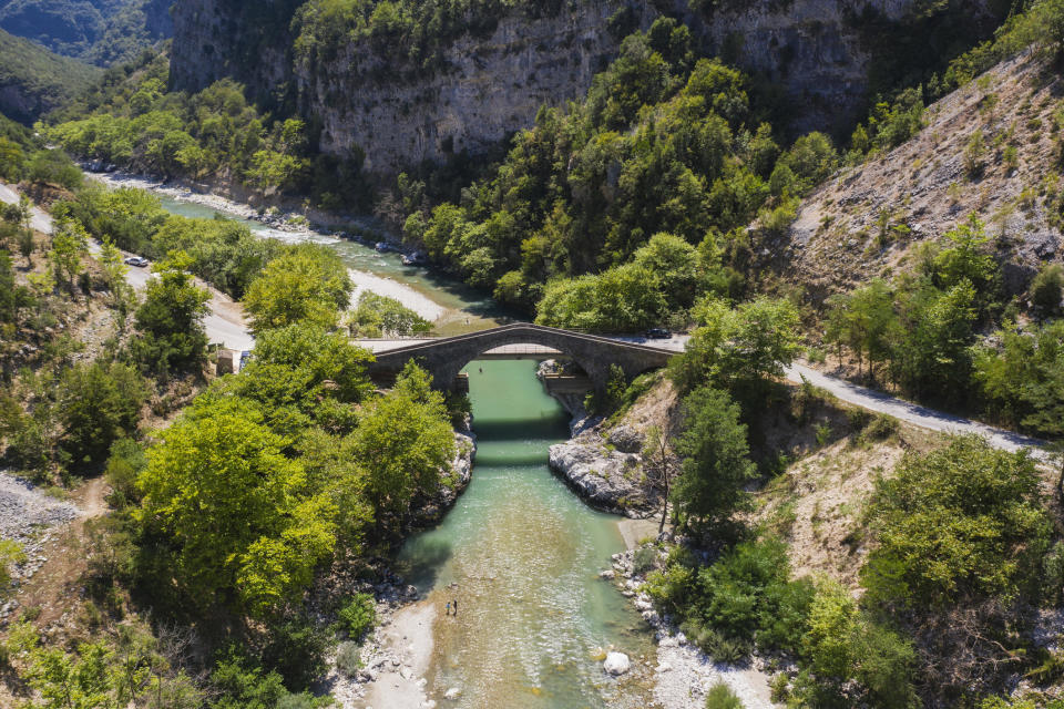 A bridge over a river in Northern Greece.