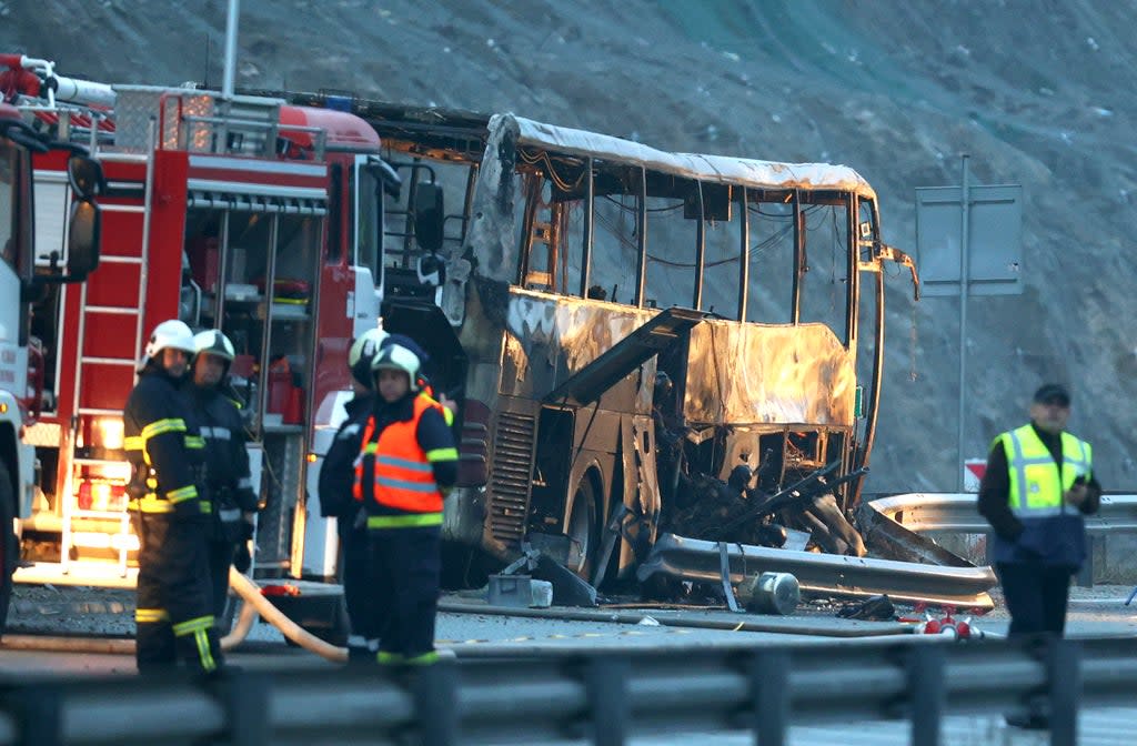 BULGARIA-ACCIDENTE DE AUTOBÚS (AP)