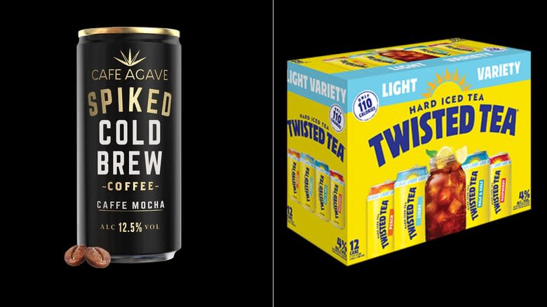 Can of spiked coffee and twisted tea