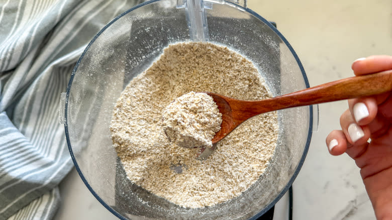 food processor with ground oats