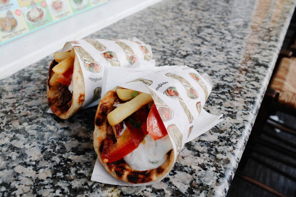 Greece traditional food Greek Gyros Pita