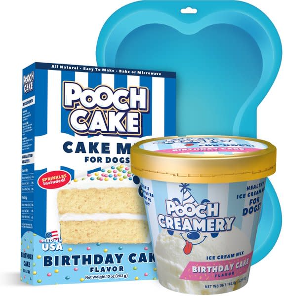 <p><a href="https://go.redirectingat.com?id=74968X1596630&url=https%3A%2F%2Fwww.chewy.com%2Fpooch-cake-basic-starter-plus%2Fdp%2F784446&sref=https%3A%2F%2Fwww.womansday.com%2Flife%2Fpet-care%2Fg60178716%2Fdog-birthday-party-ideas%2F" rel="nofollow noopener" target="_blank" data-ylk="slk:Shop Now;elm:context_link;itc:0;sec:content-canvas" class="link ">Shop Now</a></p><p>Make a Birthday Cake Using a Pet-Safe Kit</p><p>chewy.com</p><p>$24.99</p><span class="copyright">Pooch Cake</span>