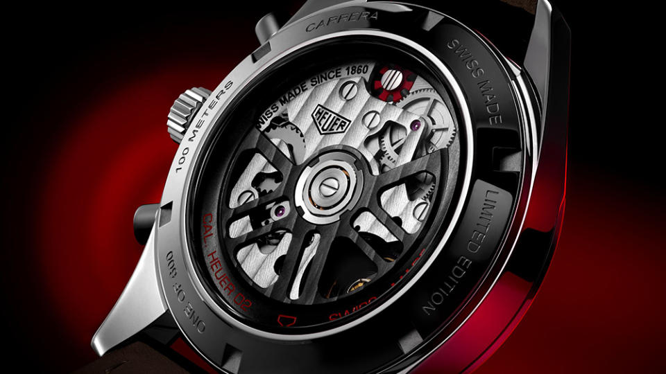 The back of the Carrera Red Dial - Credit: TAG Heuer