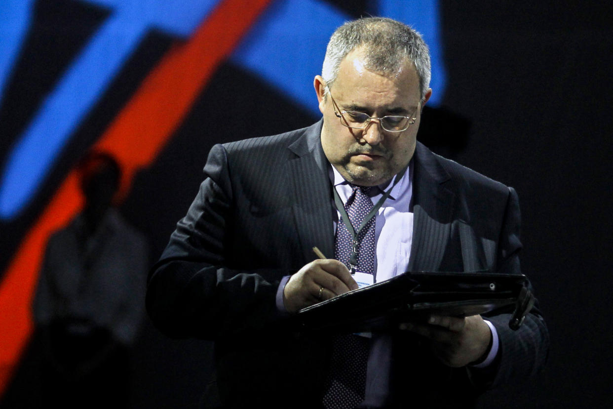 Right Cause party official Boris Nadezhdin attends a party meeting in Moscow on June 25, 2011. (Sergey Ponomarev / AP file)