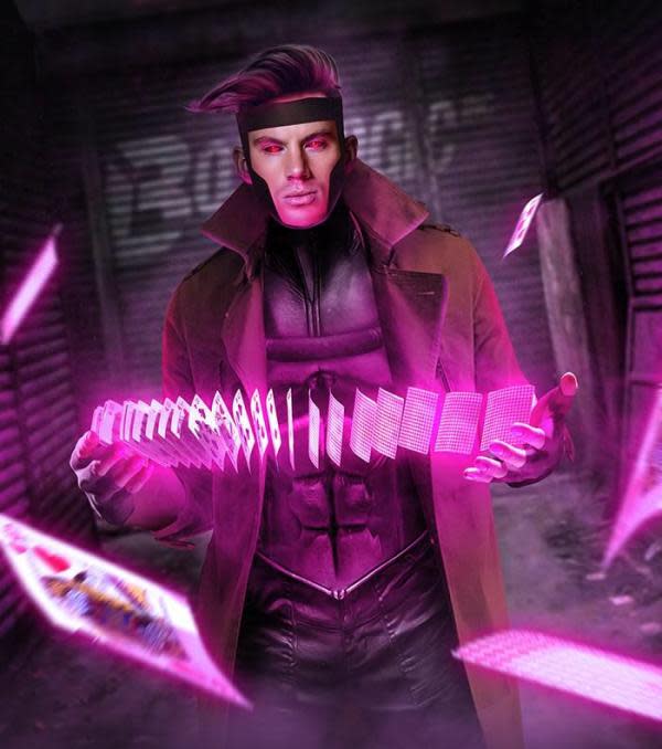 Channing Tatum como Gambito en un fanart (imagen: Pinterest)