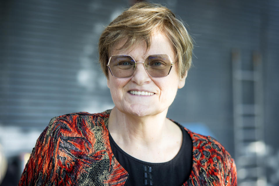 FILE - Hungarian biochemist Katalin Kariko poses for a photo in Budapest, Hungary, Saturday, June 3, 2023. Two scientists have won the Nobel Prize in medicine for discoveries that enabled the development of mRNA vaccines against COVID-19. The award was given to Katalin Karikó and Drew Weissman. Karikó is a professor at Sagan’s University in Hungary and an adjunct professor at the University of Pennsylvania. (Robert Hegedus/MTI via AP, FIle)