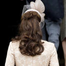 <b>Kate Middleton Top 10 Best Hairstyles: </b>Showing off a half-up, half-down look, Kate added volume with tumbling curls for a service at St Paul's in June ©Rex
