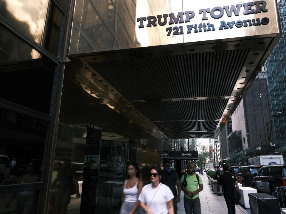 A view of Trump Tower in Manhattan