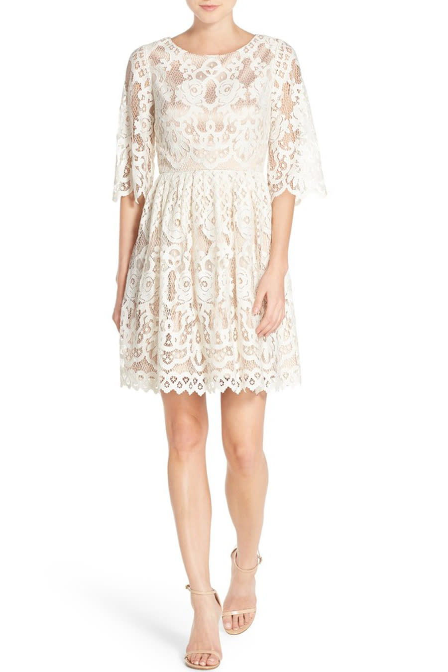 Eliza J Bell Sleeve Lace Dress