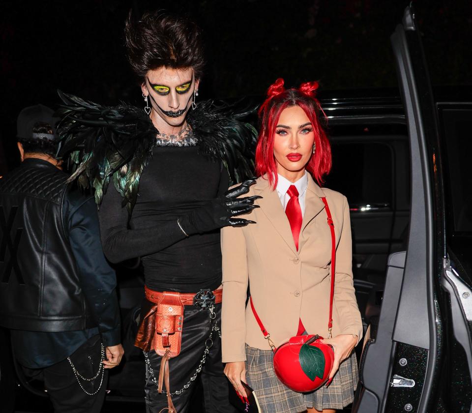 Megan Fox and Machine Gun Kelly Vas Morgan and Michael Braun's Halloween Party on October 28, 2023.