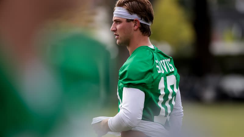 BYU quarterback Kedon Slovis is pictured after practice at BYU in Provo on Tuesday, Aug. 1, 2023. The former UCS and Pitt QB is fitting in nicely in Provo.