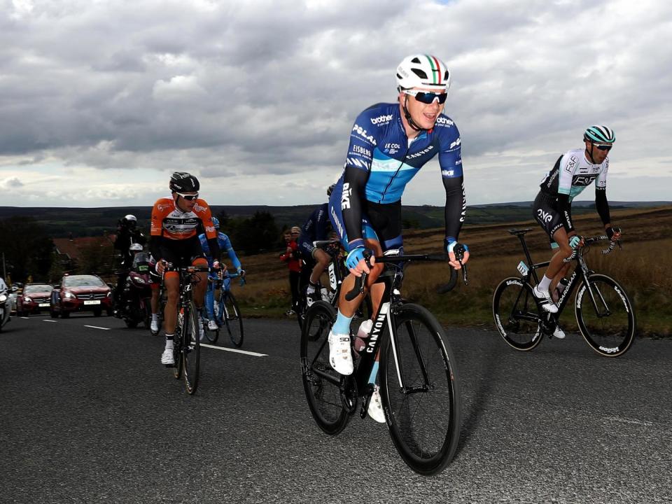 James Lowsley Williams of Great Britain rides in the breakaway group (Getty)