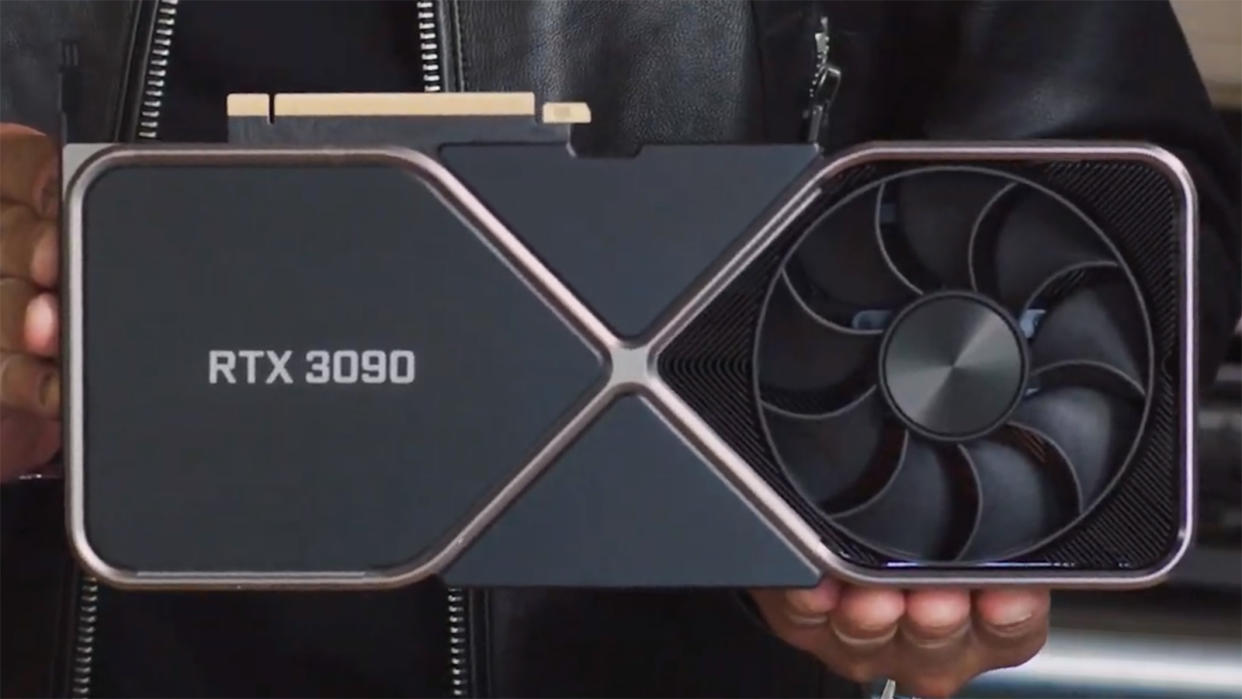  Nvidia RTX 3090 being held close to camera 