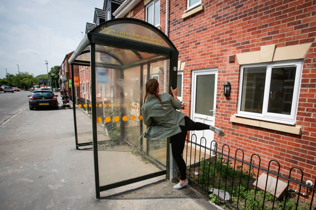 New-build house has front door blocked by bus stop