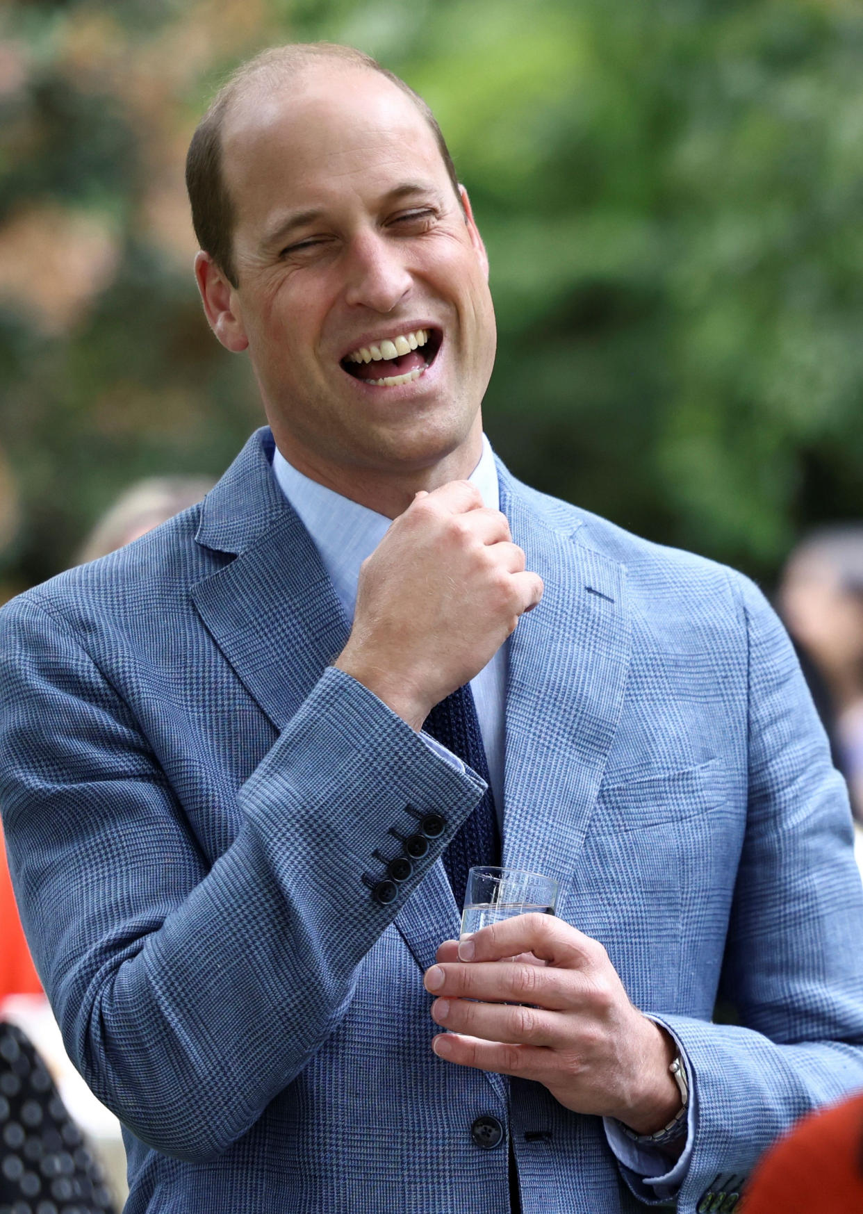 The Duke of Cambridge, in his role as Joint Patron of NHS Charities Together, during a 'Big Tea' for NHS staff at Buckingham Palace in London, to mark the 73rd birthday of the NHS. Picture date: Monday July 5, 2021.