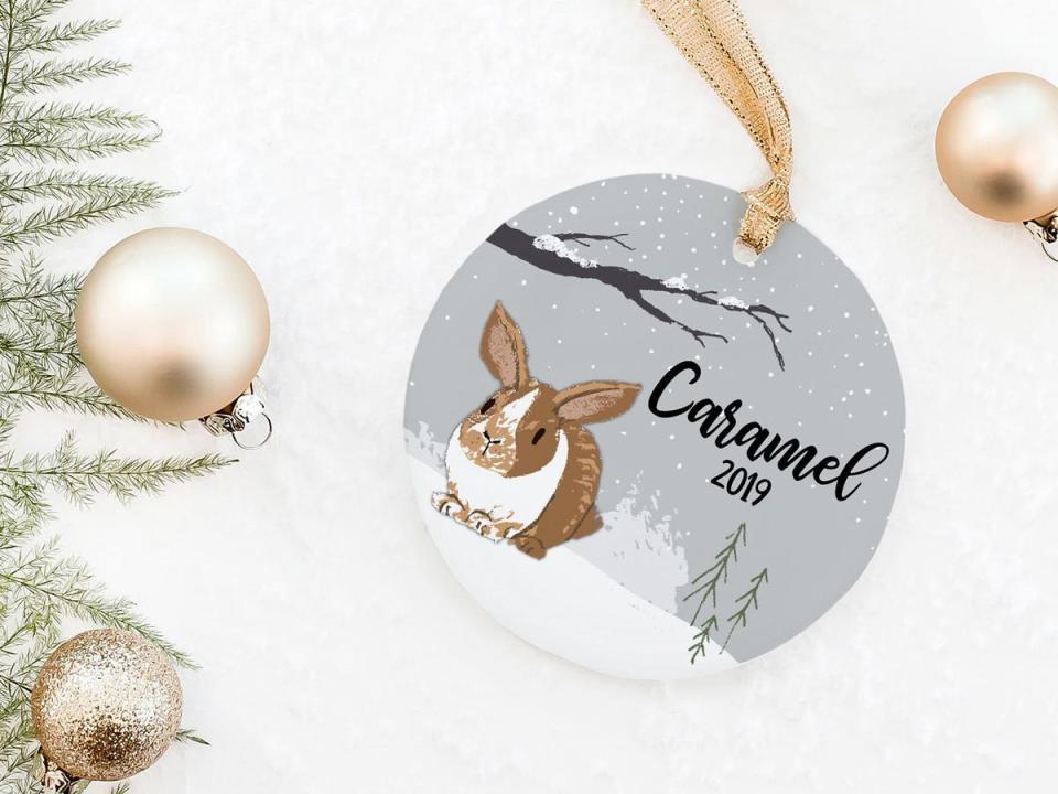 Etsy Personalized Bunny Ornament