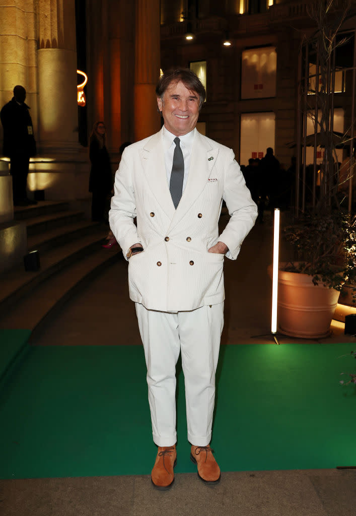 MILAN, ITALY - FEBRUARY 21: Brunello Cucinelli attends the Starbucks private dinner photocall during the Milan Fashion Week Womenswear Fall/Winter 2023/2024 on February 21, 2023 in Milan, Italy. (Photo by Pietro S. D'Aprano/Getty Images)