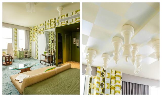 The Queen's Gambit-inspired hotel room opens in the USA with chess pieces  hanging from the ceiling