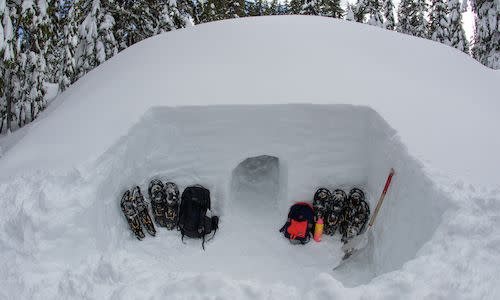 An outdoor Snow Cave, one of the lodging options at the Brasada Ranch in Oregon 