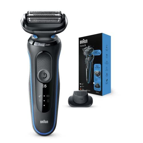 35) Braun Electric Razor for Men, Series 5 5018s Electric Foil Shaver with Precision Beard Trimmer, Rechargeable, Wet & Dry with EasyClean
