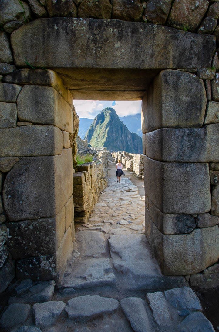 Machu Picchu seen through a doorway, Marci Vaughn Kolt 9 mistakes tourists make when visiting Machu Picchu