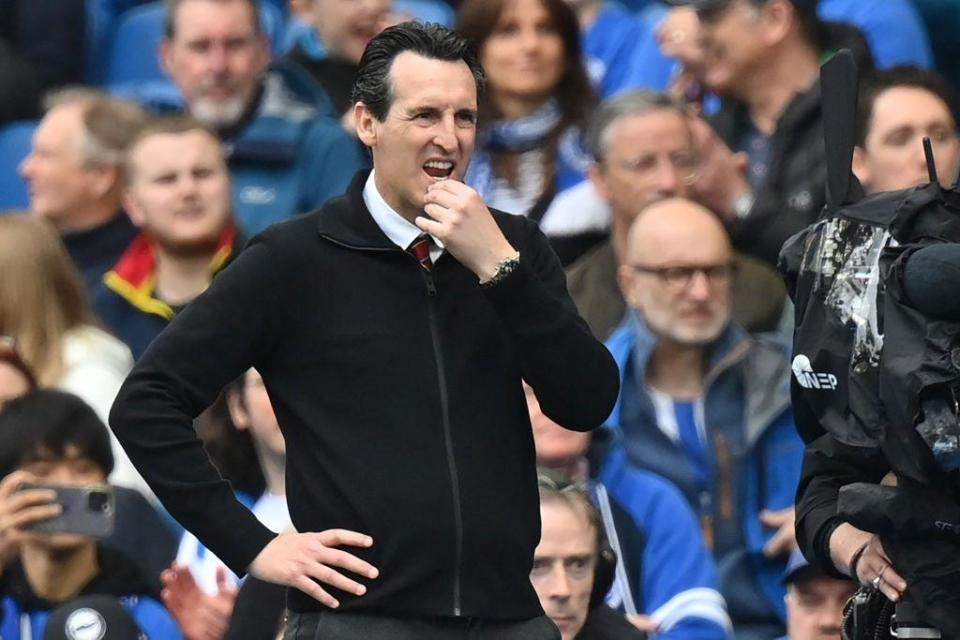 Aston Villa manager Unai Emery