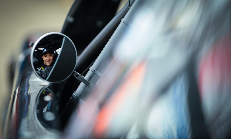 Matt Kenseth sits in his car awaiting the ARCA Midwest Tour Joe Shear Classic feature.