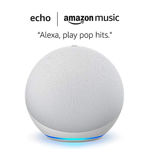 Echo (4th Gen) - Glacier White and 4 months of Amazon Music Unlimited FREE w/ auto-renewal