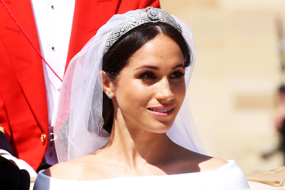 Meghan Markle said the Queen helped her choose her wedding tiara, pictured in May 2018. (Getty Images)