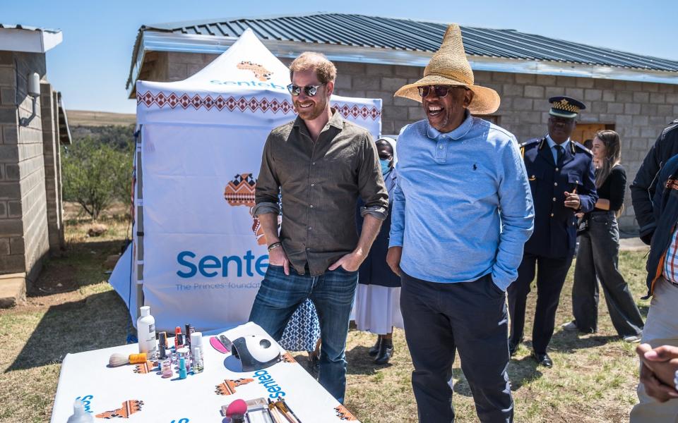 The Duke of Sussex with Prince Seeiso of Lesotho