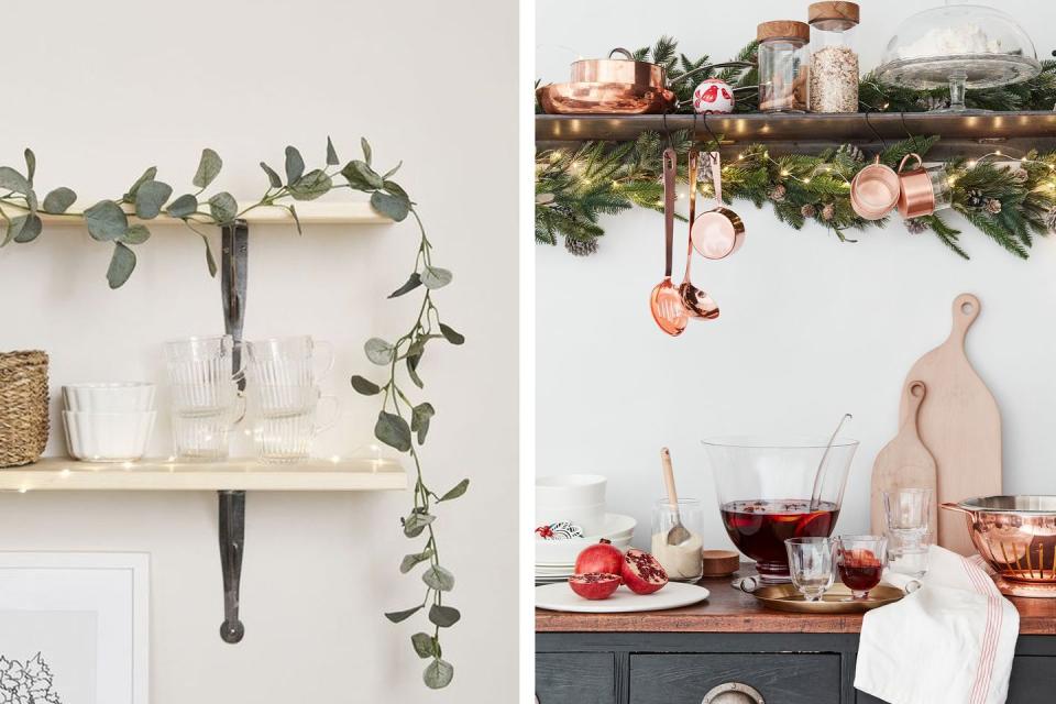 kitchen christmas decor garland