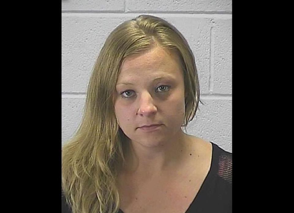 Kelly K. Miller, 32, a science teacher in the Chicago suburbs, was charged with sexual exploitation of a child on Sept. 27 after allegedly sending explicit photos of herself to a 15-year-old student.     Photo courtesy of the Aurora Police Department. 