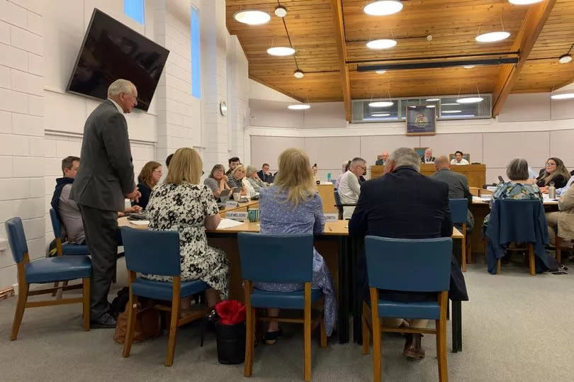 Councillor Robert Vines speaking at last night's Tewkesbury Borough Council meeting