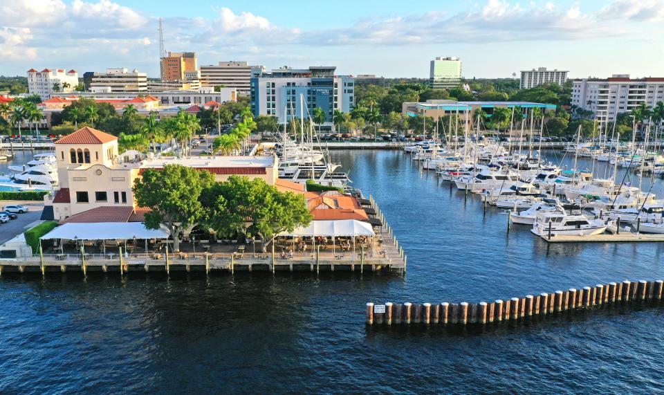 Pier 22 overlooks the Manatee River as does Oak & Stone, with its rooftop bar dubbed The Deck seen in the background.