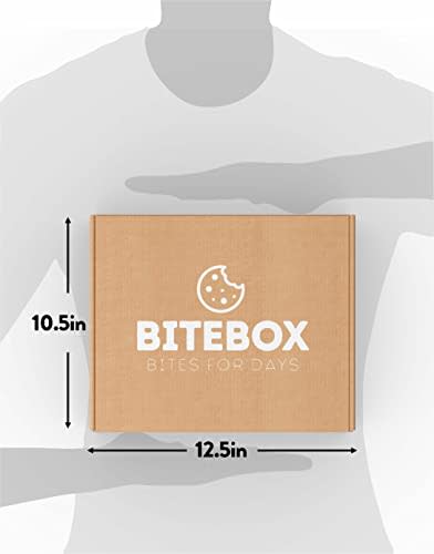 BITEBOX Snack Box Variety Pack Care Package (45 Count) Finals Gift Basket Stuffers Kids Teens Grandchildren Men Women Adults Candy Food Cookies Chips Arrangement Mix College Student Sampler Office