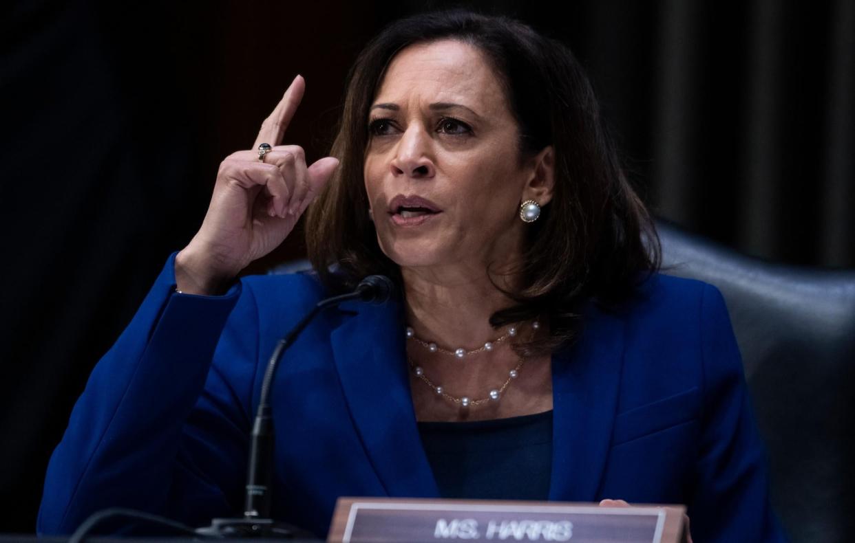 Kamala Harris is now considered to be one of, if not the frontrunners to sit on Biden's ticket: Getty