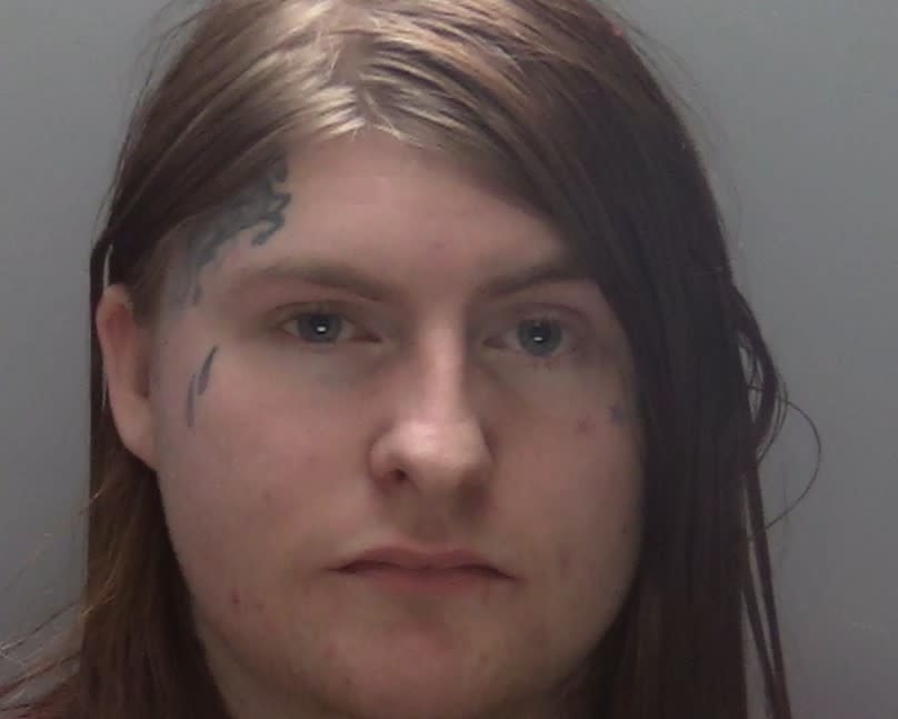 David Orton, 25, also known as Danielle Rose Gemini, was found guilty of two counts of sexual activity with a child. (Leicester Police) 